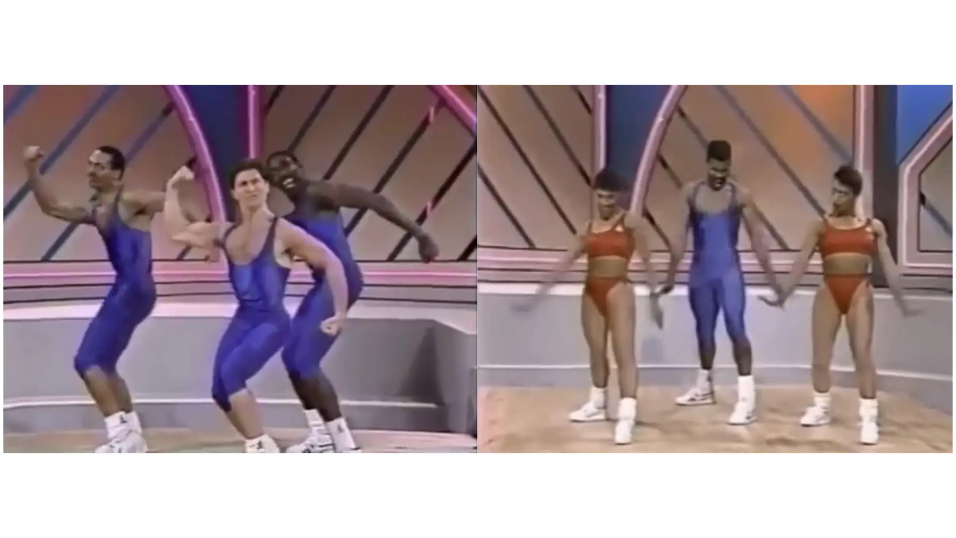 Found footage of American aerobics competition in Intrinsic Value, a video artwork by Adrianna Gajdziszewska.